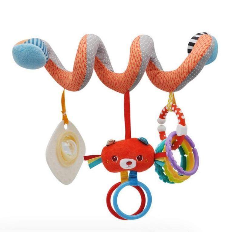 Chocalho Espiral para Berço/Carrinho Bichinhos | 2-12 Meses-Internacional-bichinhos,brinquedo,chocalho,pelúcia,unisex