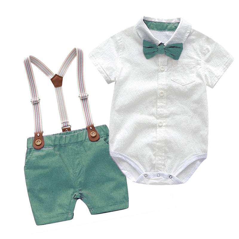 Conjunto Camisa Borboleta + Short c/Suspensórios Bebê Menino | 0 Meses - 3 Anos-conjunto de verão bebe menino,conjunto menino,menino,suspensórios