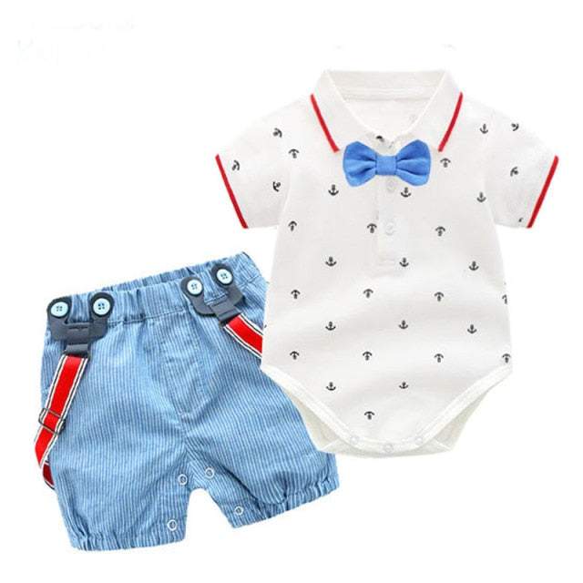 Conjunto Camisa Borboleta + Short c/Suspensórios Bebê Menino | 0 Meses - 3 Anos-conjunto de verão bebe menino,conjunto menino,menino,suspensórios