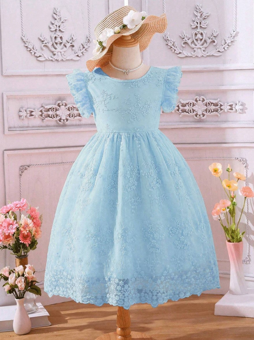 Vestido De Renda Para Criança Vestido De Festa De Renda Infantil