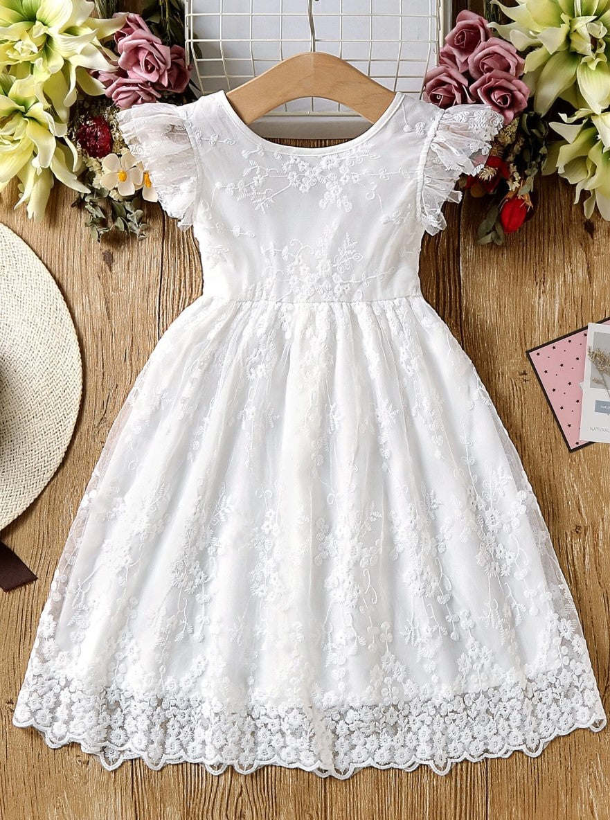 Vestido De Princesa Branco Infantil Vestido De Festa De Renda