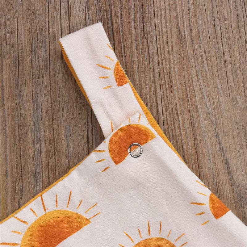 Macaquinho de Verão Estampado Branco Bebê Menina/ Menino | 0-24 Meses-alaranjado,amarelo,arco-íris,branco,estampado,macaquinho,macaquinho branco,macaquinho estampado,menina,menino,sol,unisex,verão