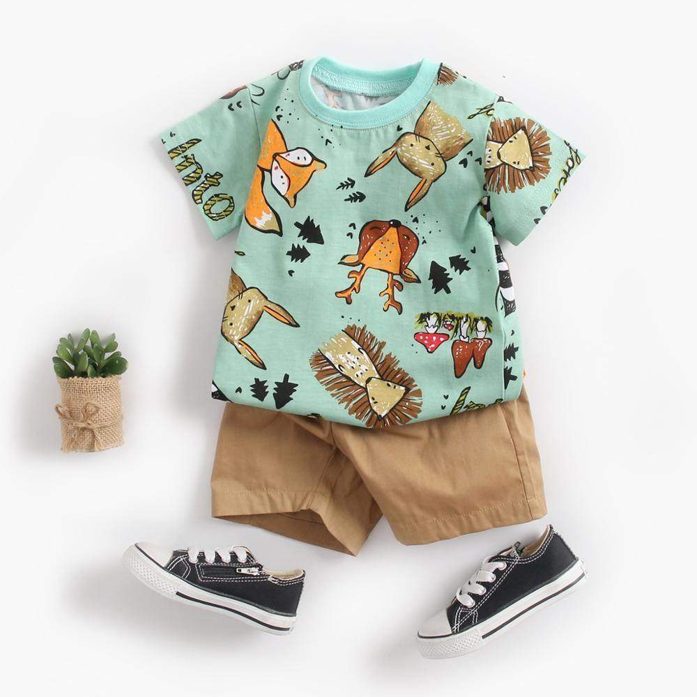 Conjunto Camiseta + Short Bebê Menino Cartoon-Attena Baby Shop-conjunto menino,lançamentos,menino