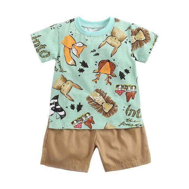 Conjunto Camiseta + Short Bebê Menino Cartoon-Attena Baby Shop-conjunto menino,lançamentos,menino