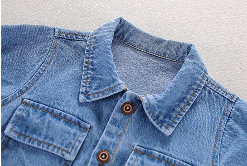 Macacão Jeans Bebê Menino Manga Longa |  6-24 M-azul,denim,jeans,macacão,macacão bebê,macacão manga longa,menino
