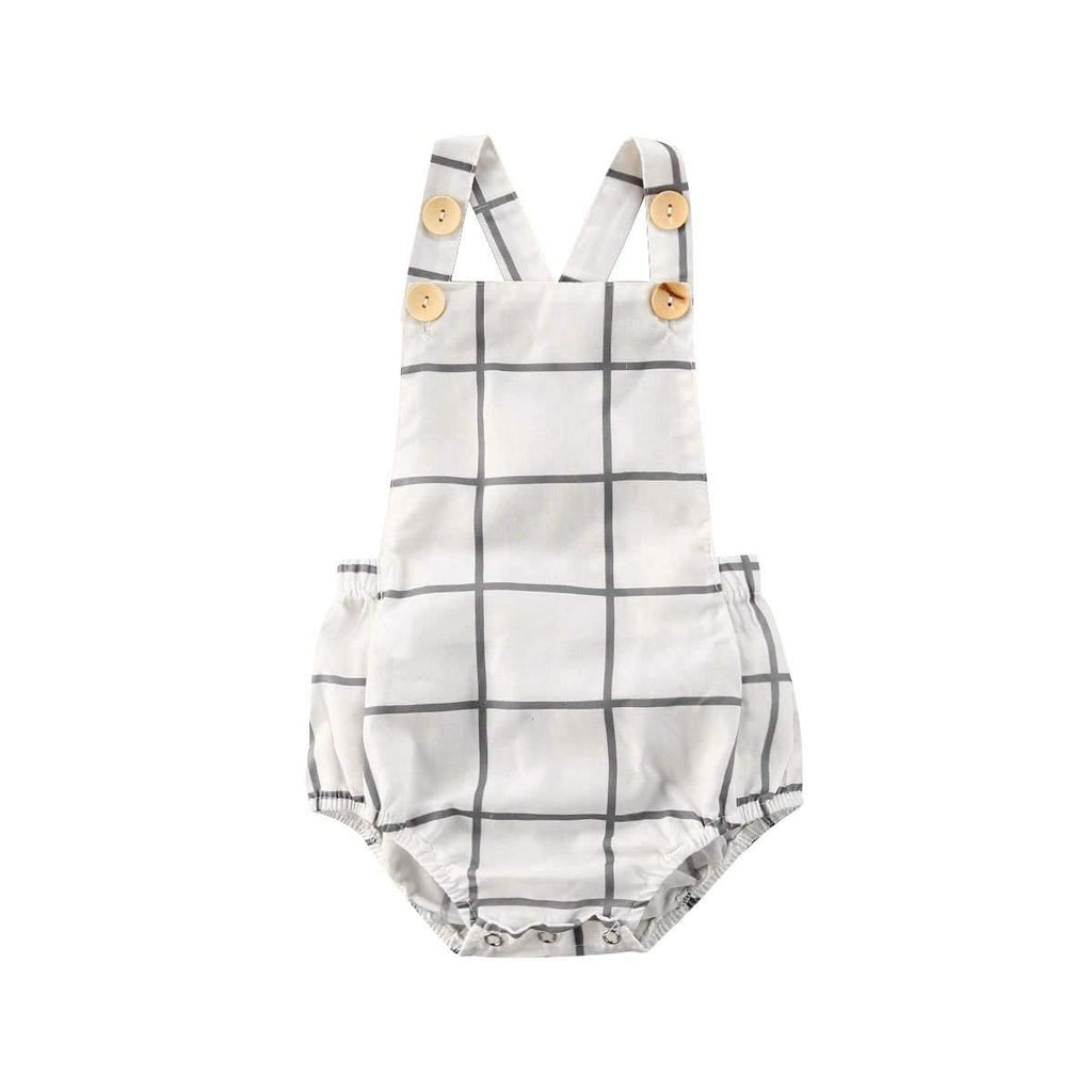 Macaquinho Jardineira Xadrez Bebê Menino | 0-24 Meses-Attena Baby Shop-