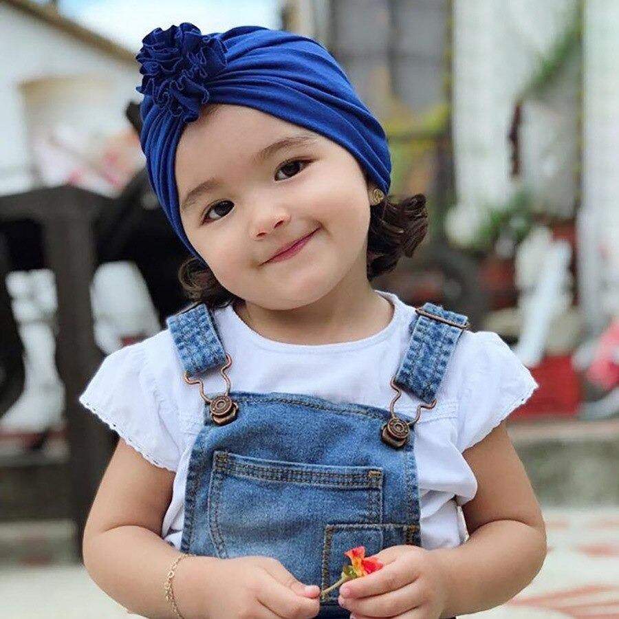 Turbante com Flor Bebê Menina Ensaio| 1- 18 Meses-Internacional-adereço,chapéu,laço,menina,roupa menina,toca,turbante