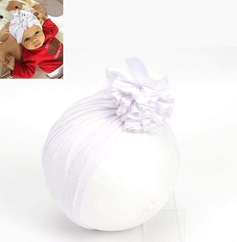 Turbante com Flor Bebê Menina Ensaio| 1- 18 Meses-Internacional-adereço,chapéu,laço,menina,roupa menina,toca,turbante