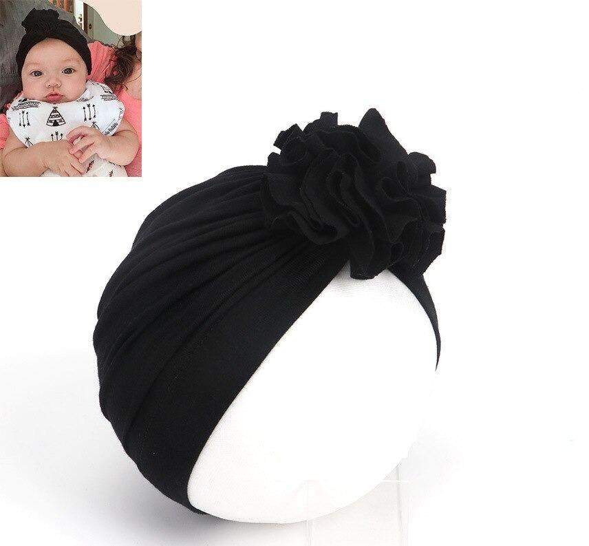 Turbante com Flor Bebê Menina Ensaio| 1- 18 Meses-Internacional-adereço,chapéu,laço,menina,roupa menina,toca,turbante