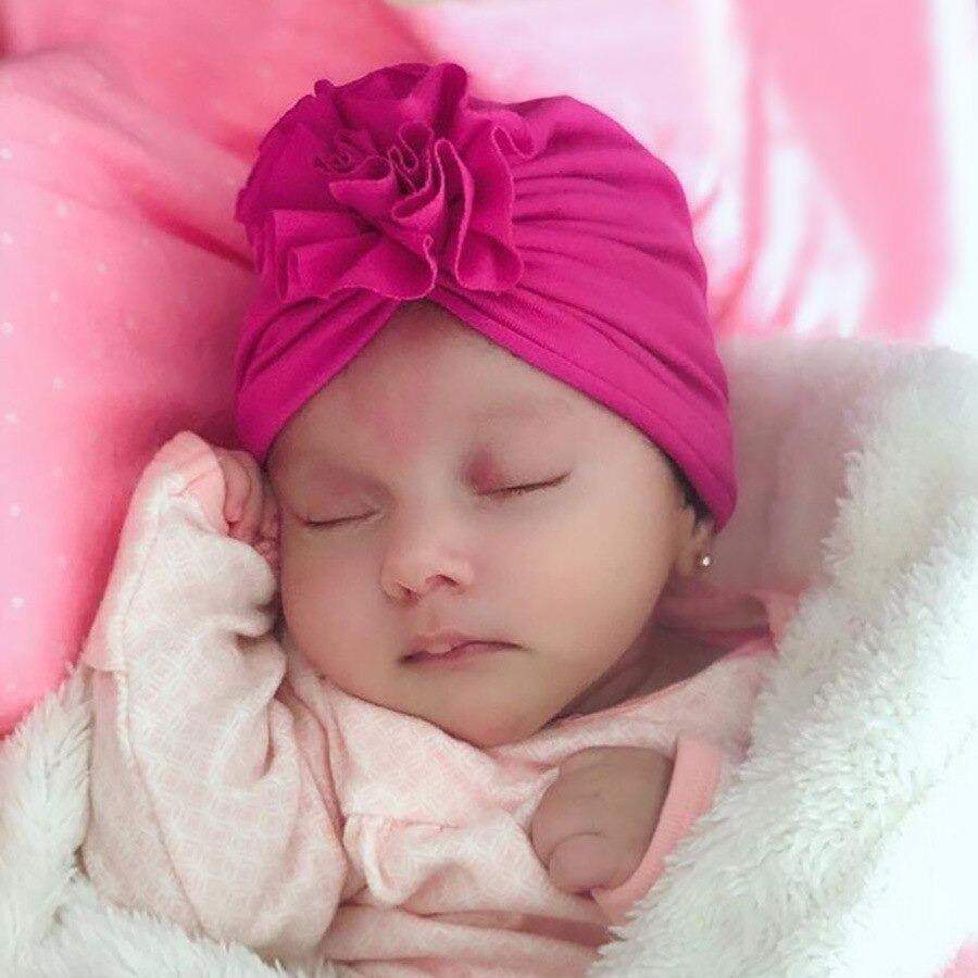Turbante com Flor Bebê Menina Ensaio| 1- 18 Meses-Internacional-adereço,chapéu,laço,menina,roupa menina,toca,turbante