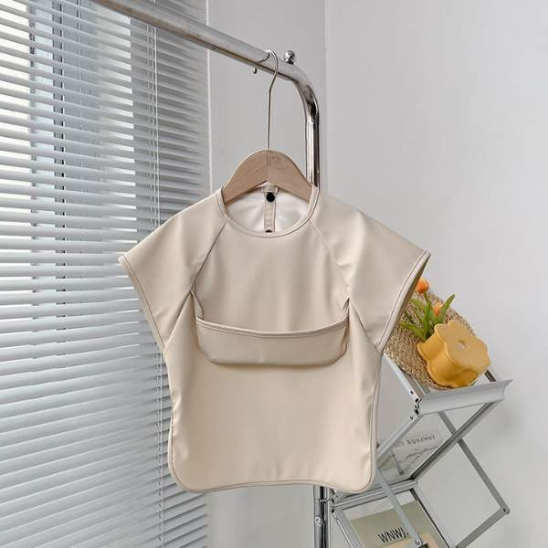 Babador-Camisa com Coletor Manga Curta Impermeável-avental para bebê,AVENTAL para papinhas,babador,babador camisa para papinhas,Babador com Coletor Manga Curta,Babador Impermeável de Bebê,babador para bebê,babador para método BLW