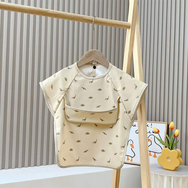 Babador-Camisa com Coletor Manga Curta Impermeável-avental para bebê,AVENTAL para papinhas,babador,babador camisa para papinhas,Babador com Coletor Manga Curta,Babador Impermeável de Bebê,babador para bebê,babador para método BLW