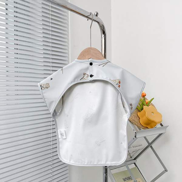Babador-Camisa com Coletor Manga Curta Impermeável-avental para bebê,AVENTAL para papinhas,babador,babador camisa para papinhas,Babador com Coletor Manga Curta,Babador Impermeável de Bebê,babador para bebê,babador para método BLW