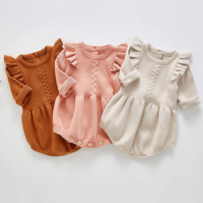 Suéter Body Tricot Bebê Menina-Body bebê tricotado,body tricot recém nascido,bory tricot para bebês menina,macaquinho bebê menina,romper para bebês menina,Roupinha para bebê
