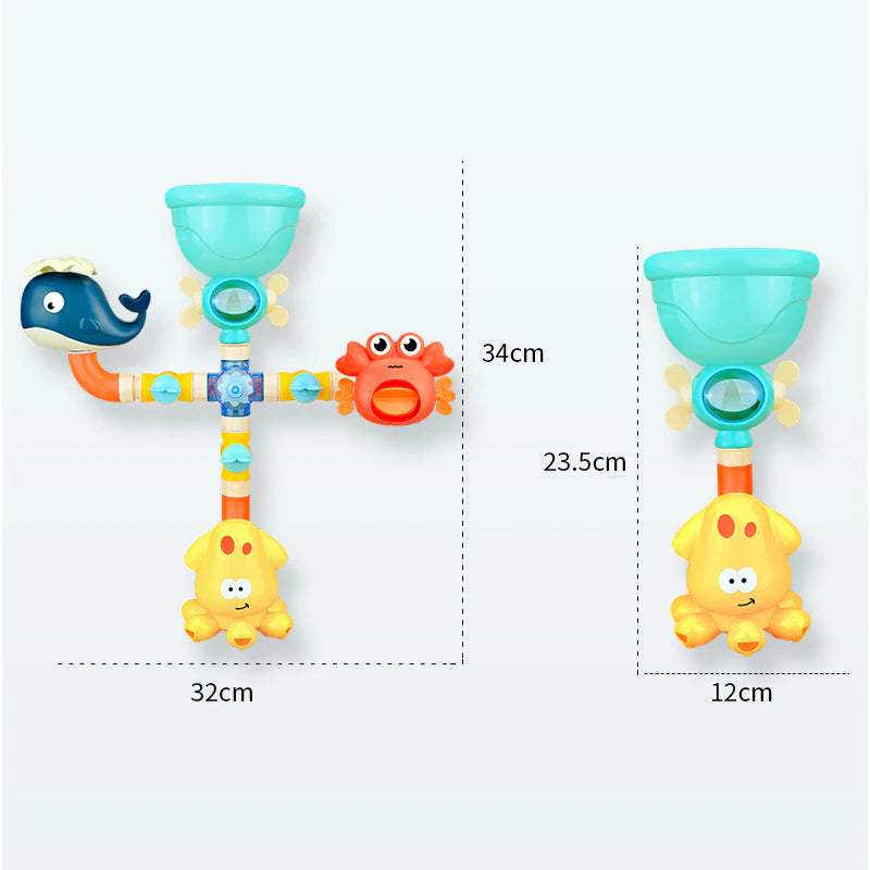 Brinquedo de Banho Bebê - Tubos de Água c/Bichinhos-banho,bichinhos,brincar no banho,brinquedo