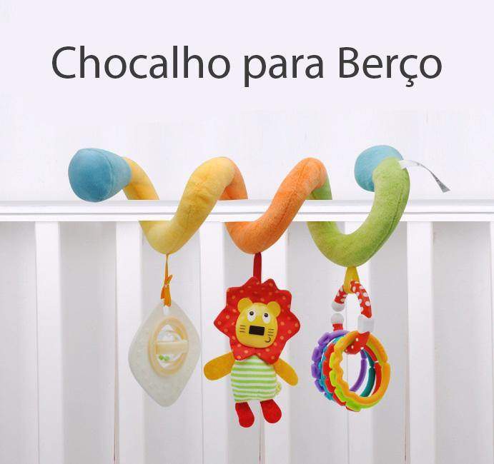 Chocalho Espiral para Berço/Carrinho Bichinhos | 2-12 Meses-Internacional-bichinhos,brinquedo,chocalho,pelúcia,unisex