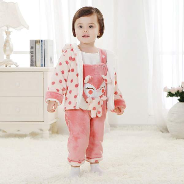 Conjunto de Pelúcia Raposinha Super Cute Bebê Menina | 3-18 Meses-bebê menina,bebê menina 0-3 meses,bebê menina 12-18 meses,bebê menina 18-24 meses,bebê menina 3-6 meses,bebê menina 6-9 meses,bebê menina 9-12 meses,casaco bebê menina,Casaco Inverno Pelúcia bebê,conjunto bebê menina,jardineira bebê menina,roupa bebe