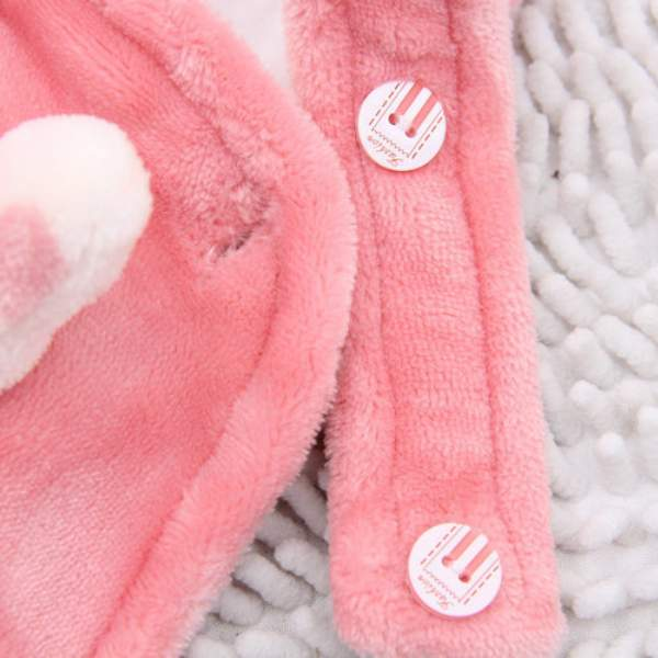 Conjunto de Pelúcia Raposinha Super Cute Bebê Menina | 3-18 Meses-bebê menina,bebê menina 0-3 meses,bebê menina 12-18 meses,bebê menina 18-24 meses,bebê menina 3-6 meses,bebê menina 6-9 meses,bebê menina 9-12 meses,casaco bebê menina,Casaco Inverno Pelúcia bebê,conjunto bebê menina,jardineira bebê menina,roupa bebe