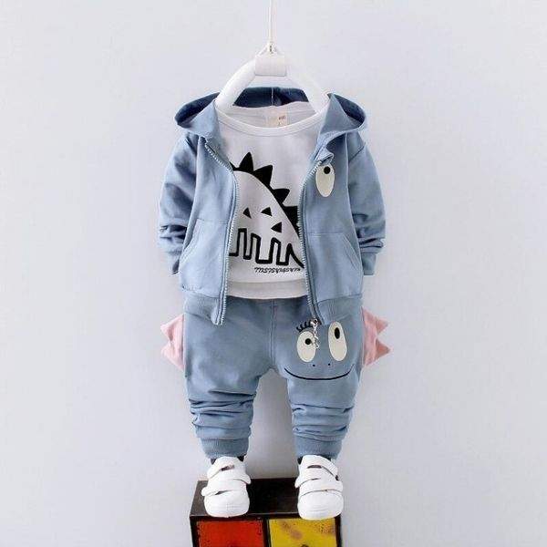 Conjunto Moletom Dinossauros Bebê Menino 3 pcs-bebê menino,bebê menino 12-18 meses,bebê menino 18-24 meses,bebê menino 3 anos,bebê menino 4 anos,bebê menino 9-12 meses,conjunto bebê menino,conjunto de bebê menino,conjunto de bebê menino com calça,conjunto de bebê menino de manga