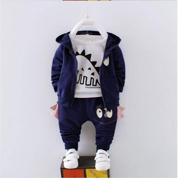 Conjunto Moletom Dinossauros Bebê Menino 3 pcs-bebê menino,bebê menino 12-18 meses,bebê menino 18-24 meses,bebê menino 3 anos,bebê menino 4 anos,bebê menino 9-12 meses,conjunto bebê menino,conjunto de bebê menino,conjunto de bebê menino com calça,conjunto de bebê menino de manga
