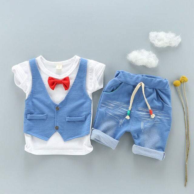 Conjunto Infantil Bebê Menino Colete c/Borboleta | 9 Meses - 3 Anos-conjunto bebê borboleta,conjunto de bebê menino de verão,conjunto de verão,conjunto de verão bebê,conjunto menino,conjunto menino borboleta,menino