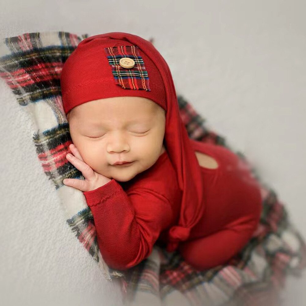 conjuntos ensaio de natal para recem nascido newborn macacão gorro touca chapéu bebê menino menina papai mamãe noel fotos vermelho