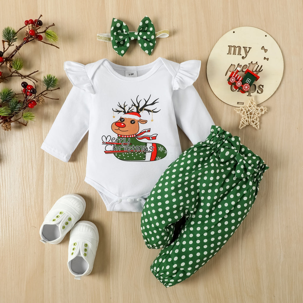 conjuntos meu primeiro natal bebê menina réveillon 2023 macacão body gorro touca chapéu laço blusa manga longa calça bebê menino menina ano novo reveillon fotos branco verde poá