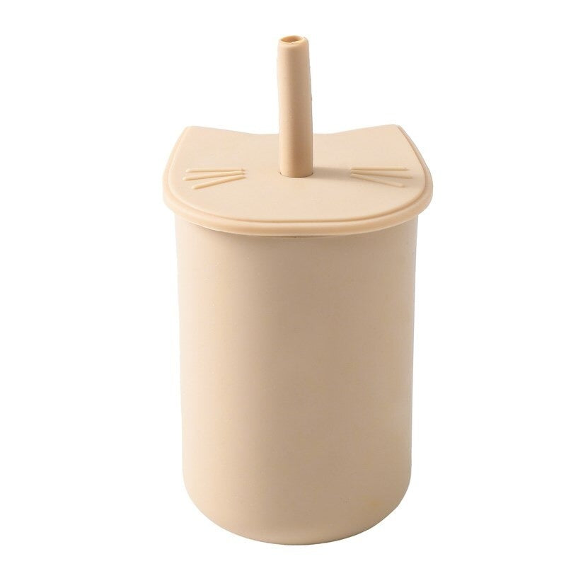 copo de silicone com canudo treinamento transição 150ml 3 6 9 12 18 24 meses fofo bebê menino menina criança infantil
