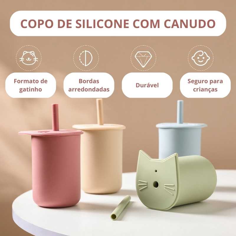copo de silicone com canudo treinamento transição 150ml 3 6 9 12 18 24 meses fofo bebê menino menina criança infantil