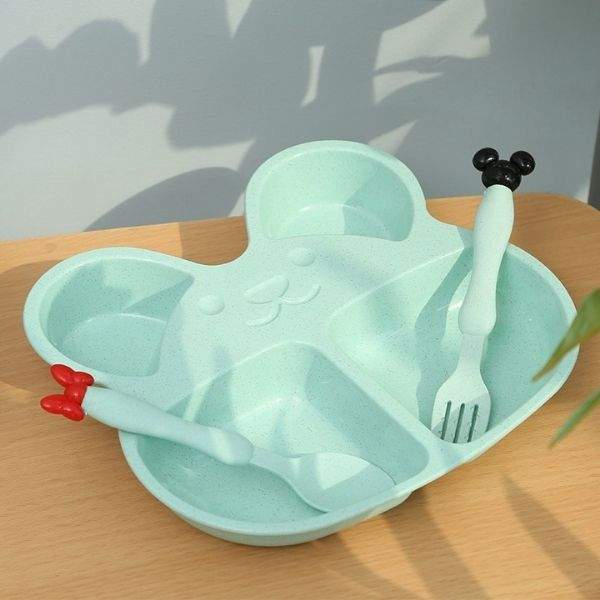 Kit Prato com Talher de Palha de Trigo Infantil-Attena Baby Shop-kit prato com talher para bebê,kit prato com talher para criança,Prato com Talher de Palha de Trigo Infantil,prato de ecológico infantil,Prato de Palha de Trigo bebê,prato ecológico para bebê,prato infantil,prato sustentável para bebê,prato sustentável para criança