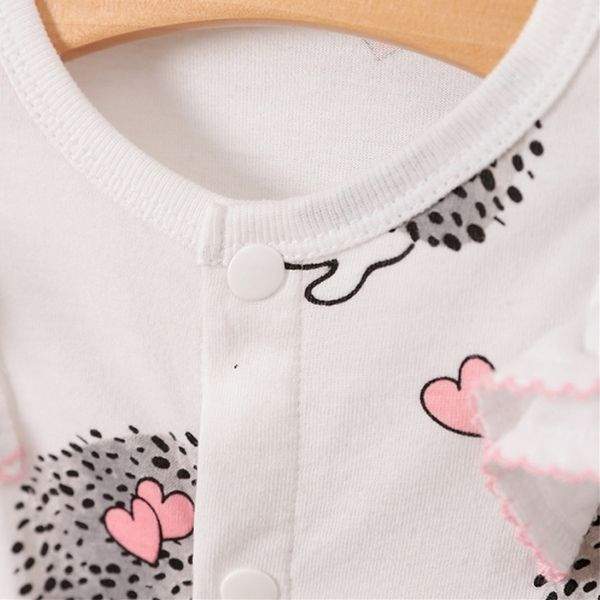 Macacão Estampado Manga Longa c/ Babados Bebê Menina | 0-12 Meses-macacão bebê,macacão bebê algodão,macacão bebê estampado,macacão bebê manga longa,macacão bebê menina,Macacão Estampado Manga Longa Babados
