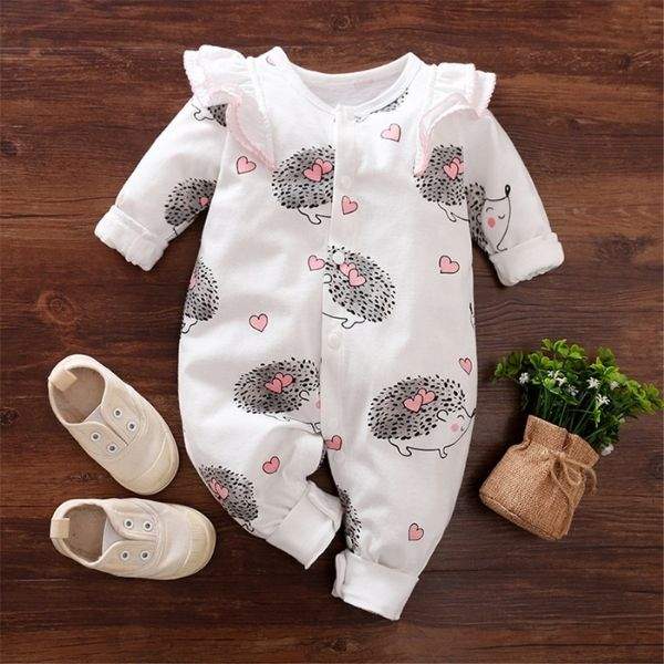 Macacão Estampado Manga Longa c/ Babados Bebê Menina | 0-12 Meses-macacão bebê,macacão bebê algodão,macacão bebê estampado,macacão bebê manga longa,macacão bebê menina,Macacão Estampado Manga Longa Babados