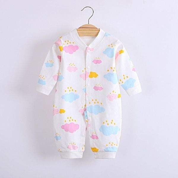 Macacão Estampado Manga Longa de Algodão Bebê Menino Menina | 0-12 Meses-macacão bebê,macacão bebê algodão,macacão bebê estampado,macacão bebê inverno,macacão bebê manga longa,macacão bebê menina,macacão bebê menino