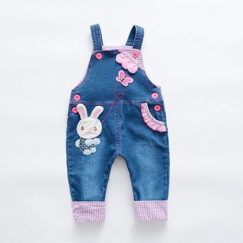 Macacão Jardineira Jeans c/ Detalhes Bebê Menina | 1-4 Anos-bebê menina,bebê menina 0-4 anos,jardineira bebê,jardineira bebê menina,jardineira jeans bebê menina,jeans bebê menina,macacão bebe menina,macacão bebê,Macacão Jeans Bebê menina