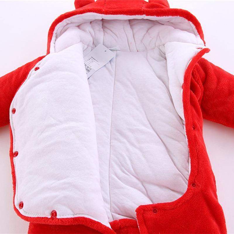 Macacão Inverno Pelúcia Forro Quente Capuz | 1-12 Meses-Internacional-capuz,forrado,inverno,macacão bebe,macacão com pé,macacão infantil,macacão menina,macacão menino,menina,pelúcia,quente,roupa bebe,roupa menina,roupa menino,roupa menino bebê