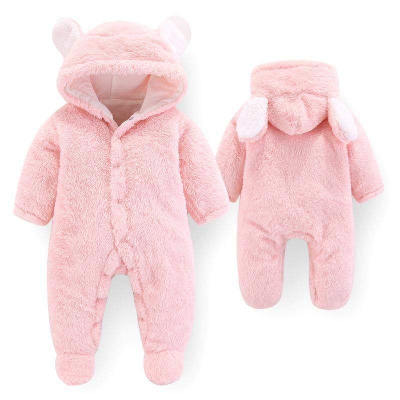 Macacão Inverno Pelúcia Forro Quente Capuz | 1-12 Meses-Internacional-capuz,forrado,inverno,macacão bebe,macacão com pé,macacão infantil,macacão menina,macacão menino,menina,pelúcia,quente,roupa bebe,roupa menina,roupa menino,roupa menino bebê