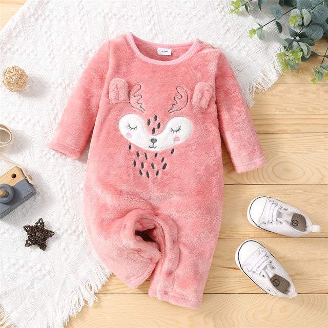 Macacão Pelúcia Inverno Super Cute Bebê Menina Menino-Macacão Bebê Pelúcia Inverno,Macacão de Bebê recém-nascido,macacão de inverno para bebê,MACACÃO de pelúcia rosa,Macacão Pelúcia bebê amarelo,Macacão Pelúcia Inverno