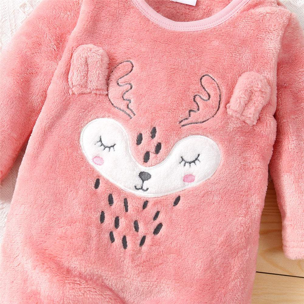 Macacão Pelúcia Inverno Super Cute Bebê Menina Menino-Macacão Bebê Pelúcia Inverno,Macacão de Bebê recém-nascido,macacão de inverno para bebê,MACACÃO de pelúcia rosa,Macacão Pelúcia bebê amarelo,Macacão Pelúcia Inverno