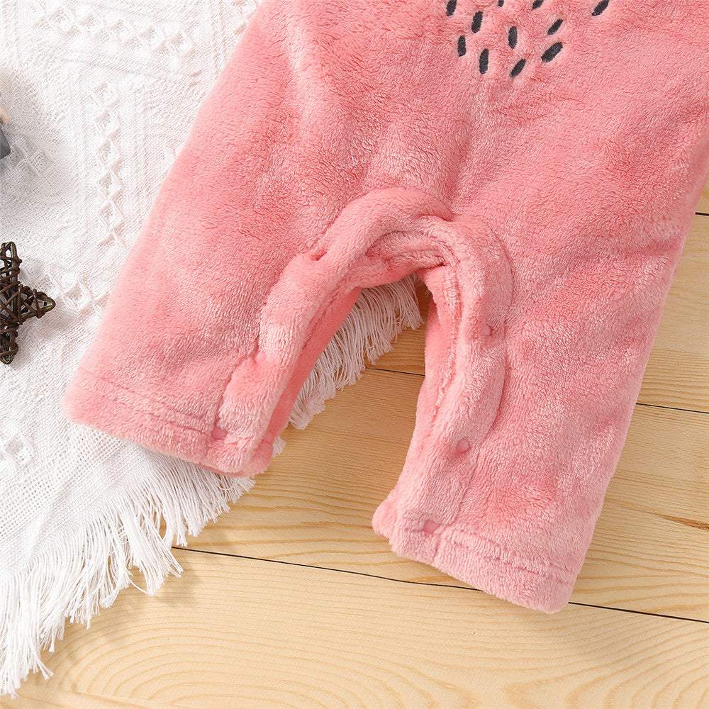 Macacão Pelúcia Inverno Super Cute Bebê Menina Menino-Macacão Bebê Pelúcia Inverno,Macacão de Bebê recém-nascido,macacão de inverno para bebê,MACACÃO de pelúcia rosa,Macacão Pelúcia bebê amarelo,Macacão Pelúcia Inverno