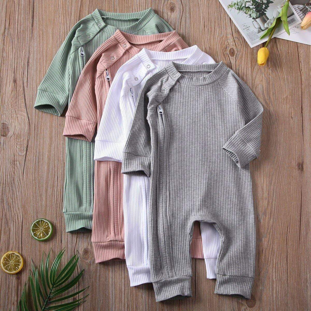 Macacão p/Bebê Canelado Zíper Menina Menino-Nacional-macacão bebe,macacão menina,macacão menino,menina,roupa bebe,roupa menina,unisex