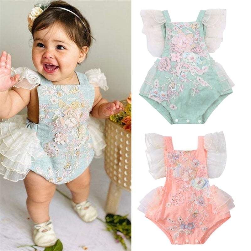 Macaquinho de Renda Bordado Festa Bebê Menina | 6-24 Meses-azul,babados,bordado,macaquinho,menina,perolas,renda,rosa,roupa menina,verão