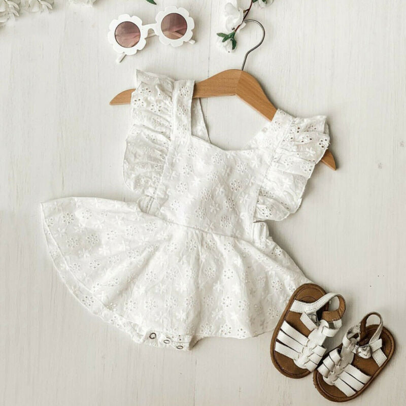 macaquinho vestido de renda lese laço bebê menina infantil branco batizado algodão