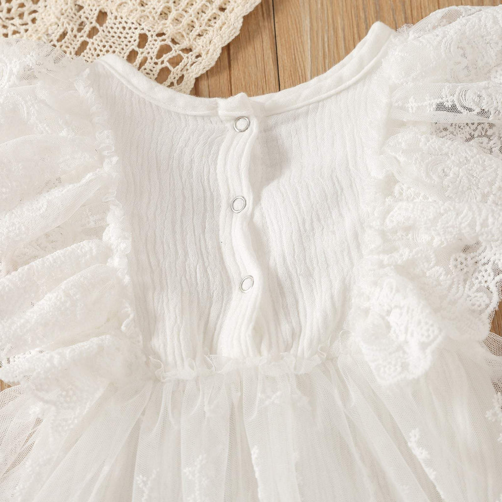 Vestido-Macaquinho Branco c/Renda Batizado Bebê Menina | 1-24 Meses-macaquinho bebê,macaquinho branco,macaquinho com renda,macaquinho menina,macaquinho verão