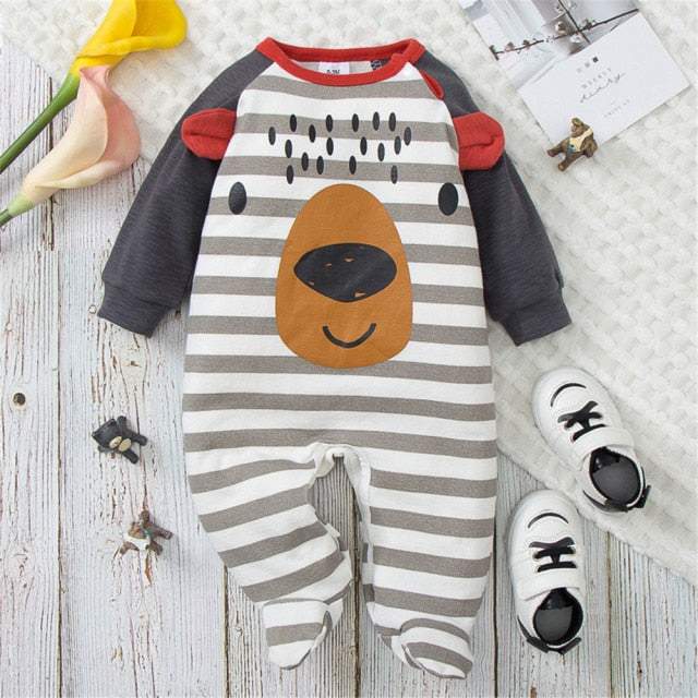 Macacão Longo Safari Baby Menino | 0 - 12 Meses-branco,girafa,jacaré,leão,macacão menina,macacão menino,macacão recém-nascido,macacão recém-nascido divertido,macacão recém-nascido estampado,macacão safari,verde,zebra