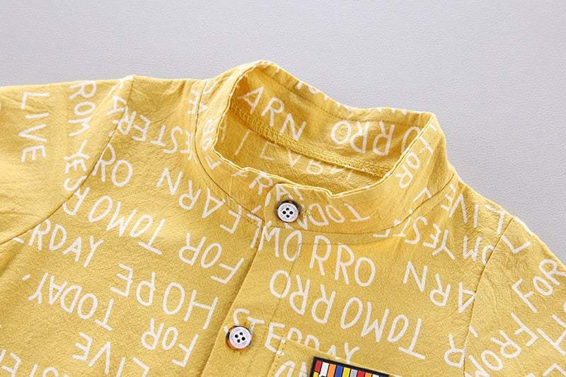 Conjunto de Verão Bebê Menino Camisa Manga Curta + Short | 9 Meses -4 Anos-conjunto,conjunto bebê menino,conjunto de verão menino,macacão,verão