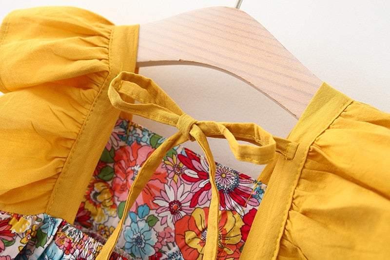 Vestido Estampado Verão c/ Alça Bebê Menina + Chapéu | 6M - 4 Anos-azul,branco,chapéu,coração,estampado,flores,laranjado,laço,melancia,menina,morangos,rosa,roupa bebe,roupa menina,verde,vestido verão