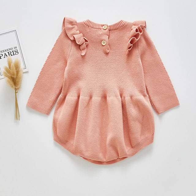 Suéter Body Tricot Bebê Menina-Body bebê tricotado,body tricot recém nascido,bory tricot para bebês menina,macaquinho bebê menina,romper para bebês menina,Roupinha para bebê