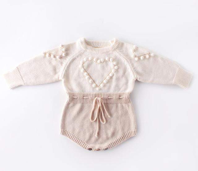 Suéter Body Tricot Bebê Menina-Body bebê tricotado,body tricot recém nascido,bory tricot para bebês menina,macaquinho bebê menina,romper para bebês menina,Roupinha para bebê