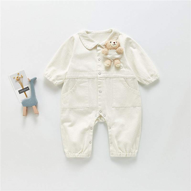 Macacão Jeans Ursinho Bebê Menina Menino | 3-30 Meses-Macacão Jeans Bebê,Macacão Jeans Bebê menina,Macacão Jeans Bebê menino,Macacão Jeans Ursinho Bebê,menino