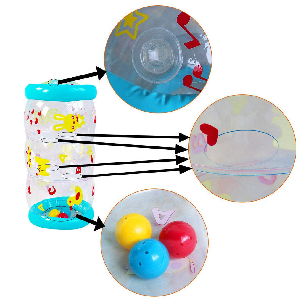 Rolo Inflável para Bebês l 6 Meses a 2 Anos-brinquedo para bebê,rolo inflável bebê,rolo inflável interativo,Rolo Inflável para bebês